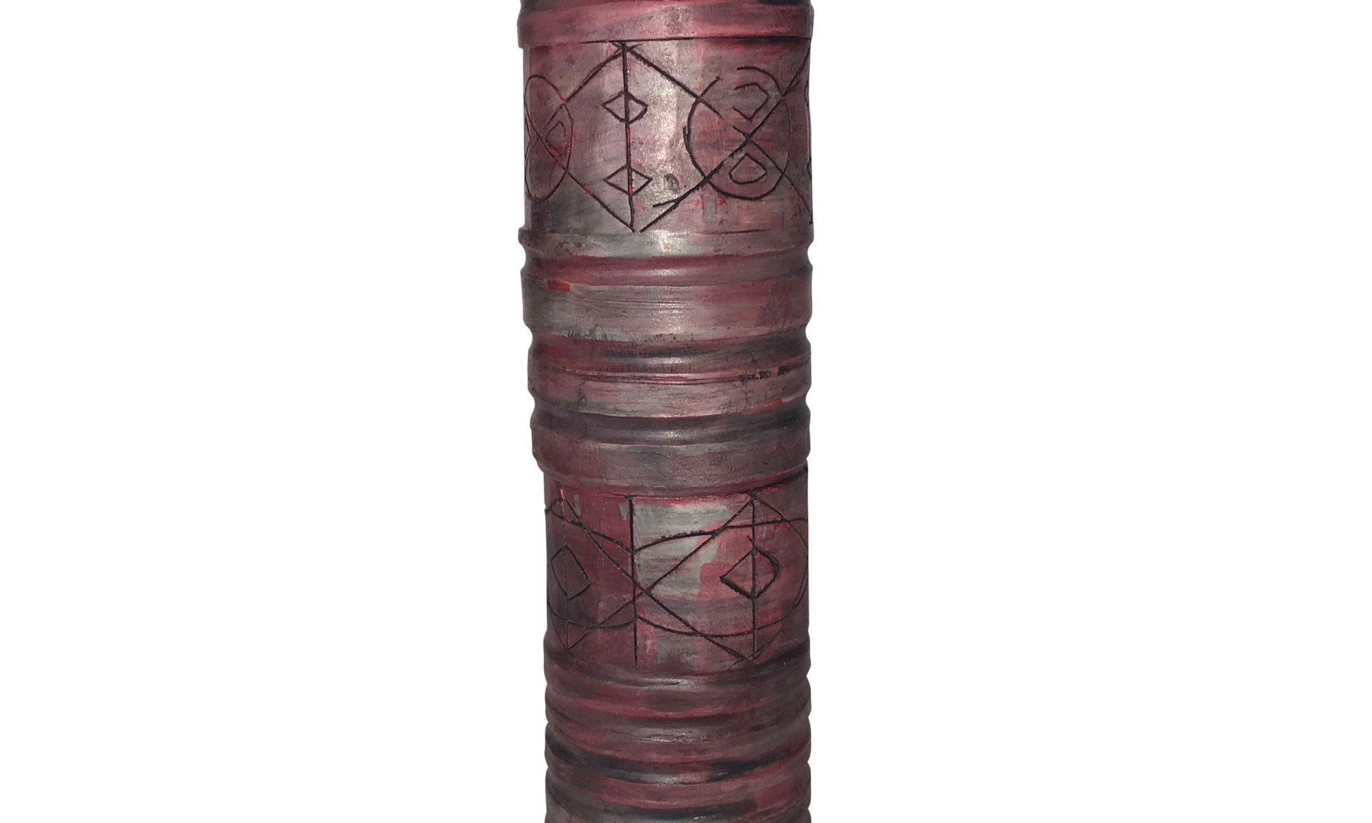 Segmented and highly textured "vase"